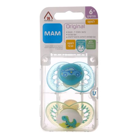 MAM מוצץ לטקס תכלת זוג 6+